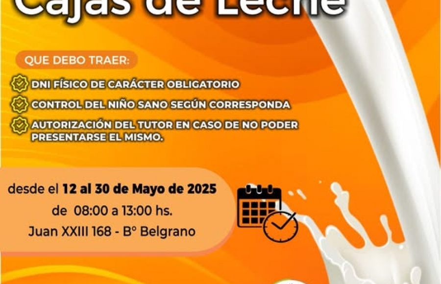 ENTREGA DE CAJAS DE LECHE