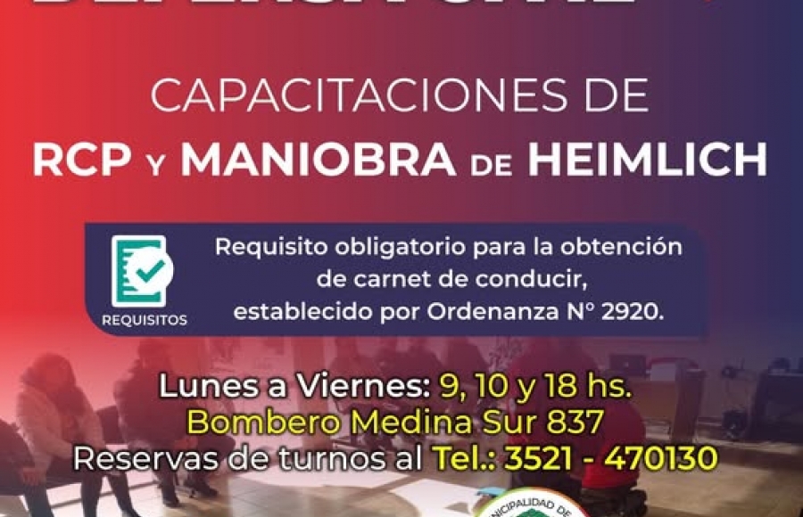 CAPACITACIÓN DE RCP Y MANIOBRA DE HEIMILICH
