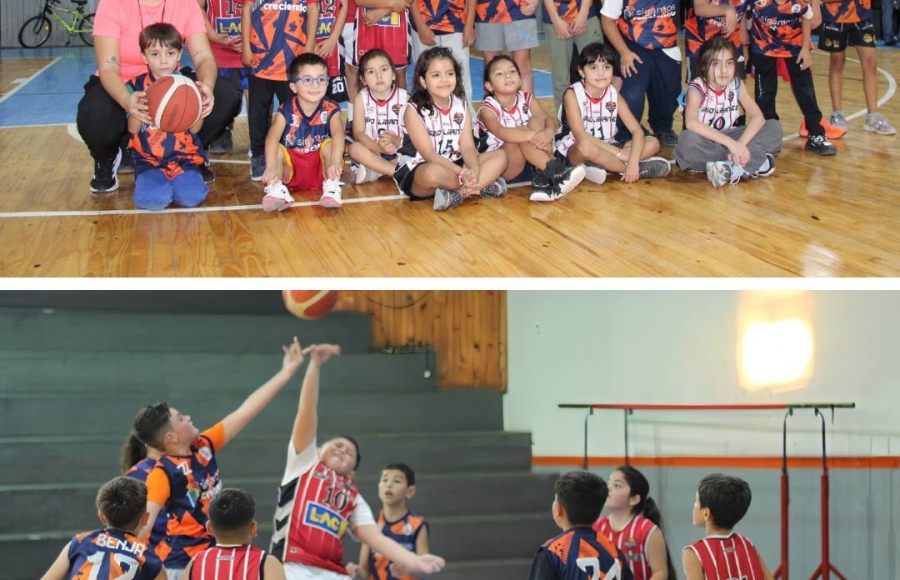 ENCUENTRO DE BÁSQUET EN EL ESTADIO CUBIERTO MUNICIPAL