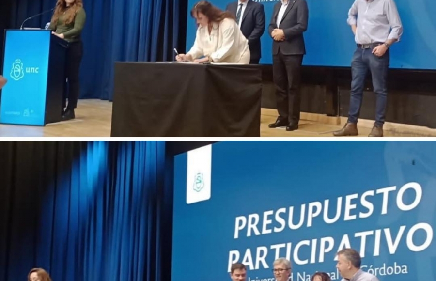 NUESTRA INTENDENTE FIRMÓ UN  CONVENIO CON LA UNIVERSIDAD NACIONAL DE  CÓRDOBA