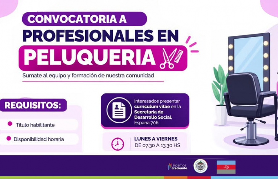 CONVOCATORIA A PROFESIONALES EN PELUQUERÍA