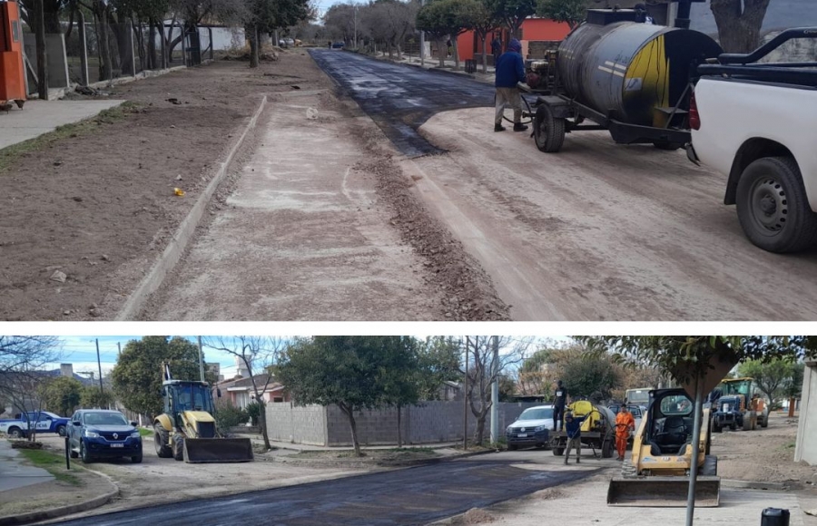 OBRA DE PAVIMENTACIÓN EN CALLE SANTA ROSA DEL BARRIO MOREYRA ROSS