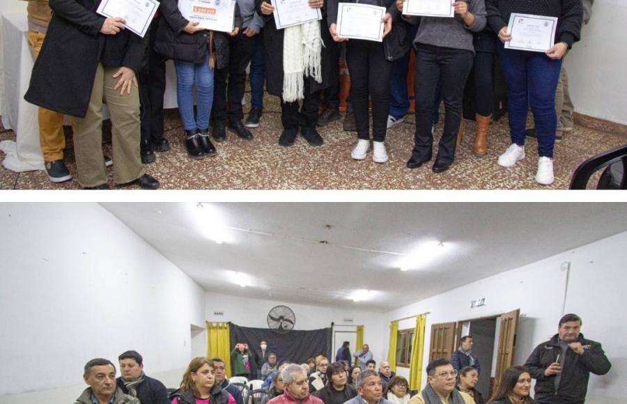 NUEVAS AUTORIDADES EN EL CENTRO VECINAL DEL BARRIO OBRAS SANITARIAS