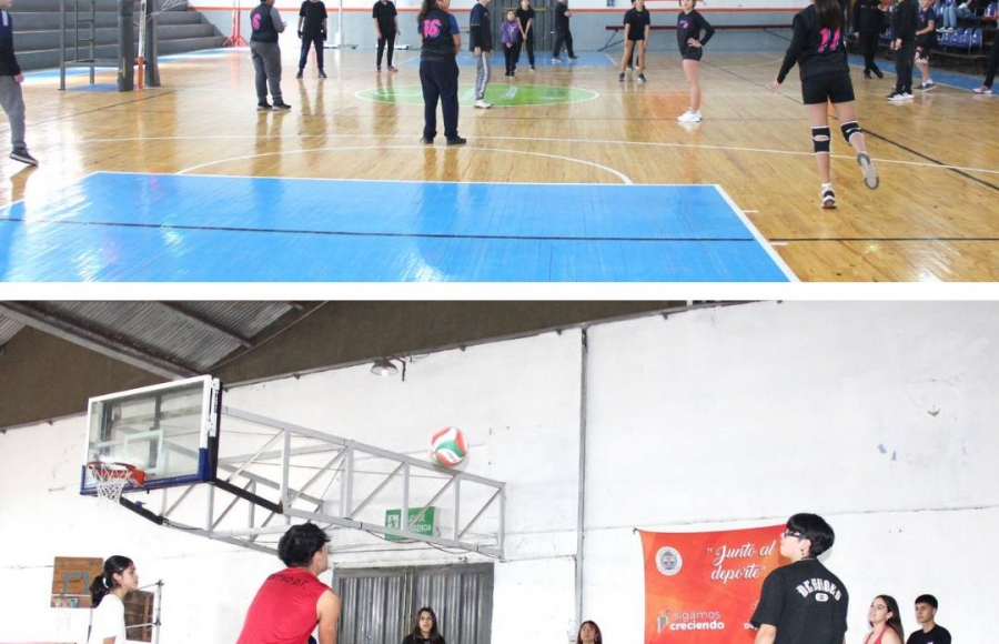 ENCUENTRO DE VOLEY EN EL ESTADIO CUBIERTO ALBERTO SANZANO