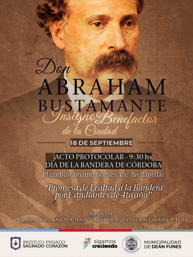 Homenaje a Don Abraham Bustamante y Día de la Bandera de Córdoba
