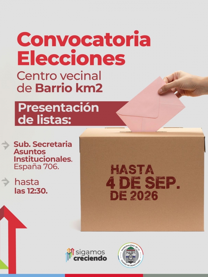 ELECCIONES DE AUTORIDADES DEL CENTRO VECINAL DE BARRIO KM 2