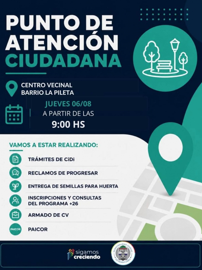 PUNTO DE ATENCIÓN CIUDADANA EN B° LA PILETA
