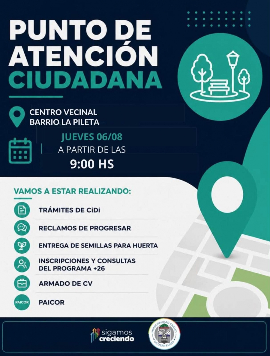 PUNTO DE ATENCIÓN CIUDADANA EN B° LA PILETA