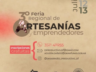 3°  FERIA REGIONAL DE ARTESANÍAS Y EMPRENDEDORES
