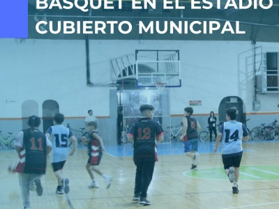 ENCUENTRO DE BÁSQUET EN EL ESTADIO CUBIERTO MUNICIPAL