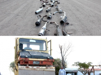 *DESTRUCCIÓN DE CAÑOS DE ESCAPES LIBRES EN DEÁN FUNES*