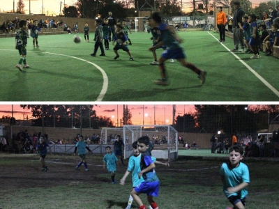 ENCUENTRO AMISTOSO DE FÚTBOL INFANTIL EN EL POLIDEPORTIVO