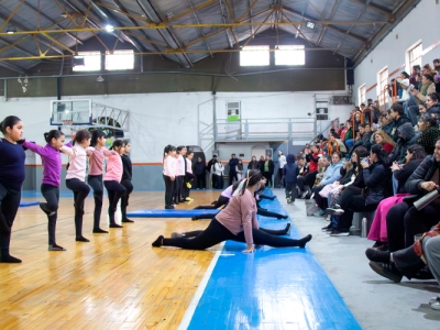 MUESTRA DE GIMNASIA ACRO-ARTE EN EL ESTADIO ALBERTO SANZANO