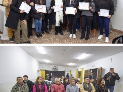 NUEVAS AUTORIDADES EN EL CENTRO VECINAL DEL BARRIO OBRAS SANITARIAS